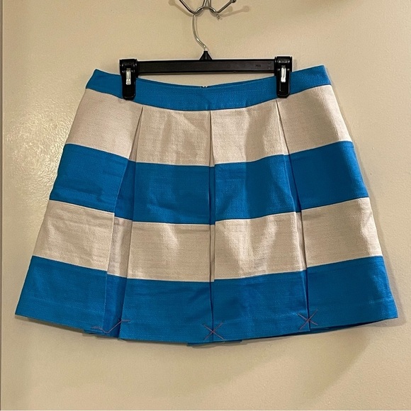 BODEN NWOT Full Stripy Skirt in White Blue - Picture 3 of 7